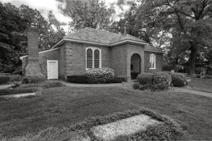 Front facade with original porch and vestry room